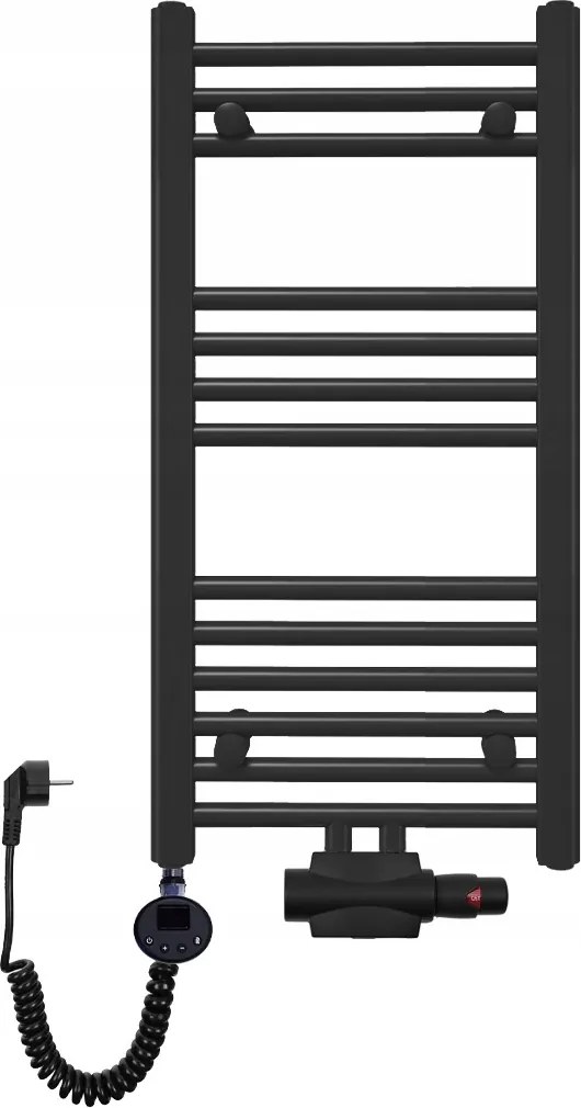 Fürdőszobai víz-elektromos dekoratív radiátor 800x400 fekete létra