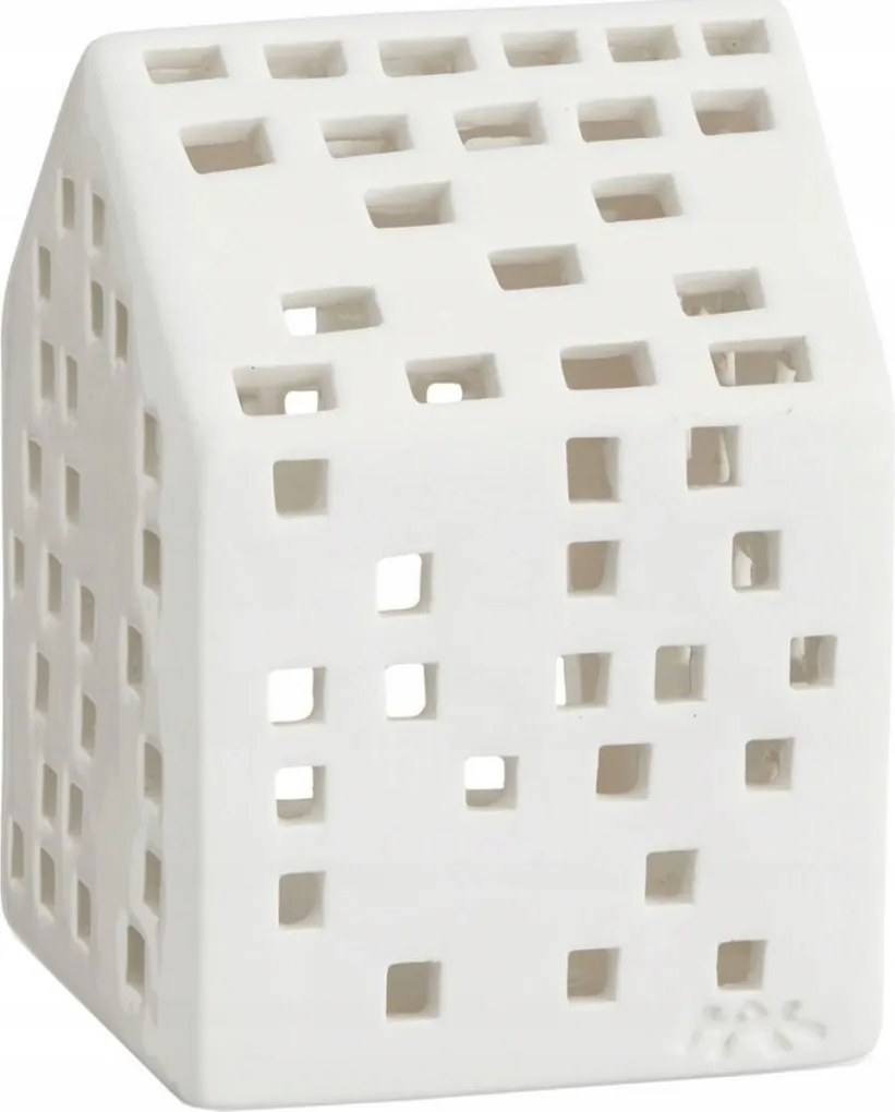 Kähler Urbania Gyertyatartó Házikó Fehér Classic