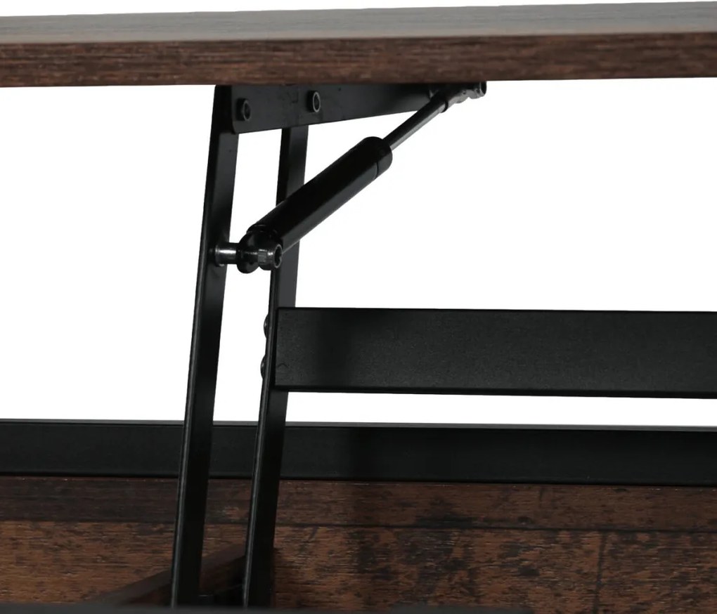 CT-I1201 öreg fa hatású MDF dohányzóasztal 100 × 50 × 48 cm