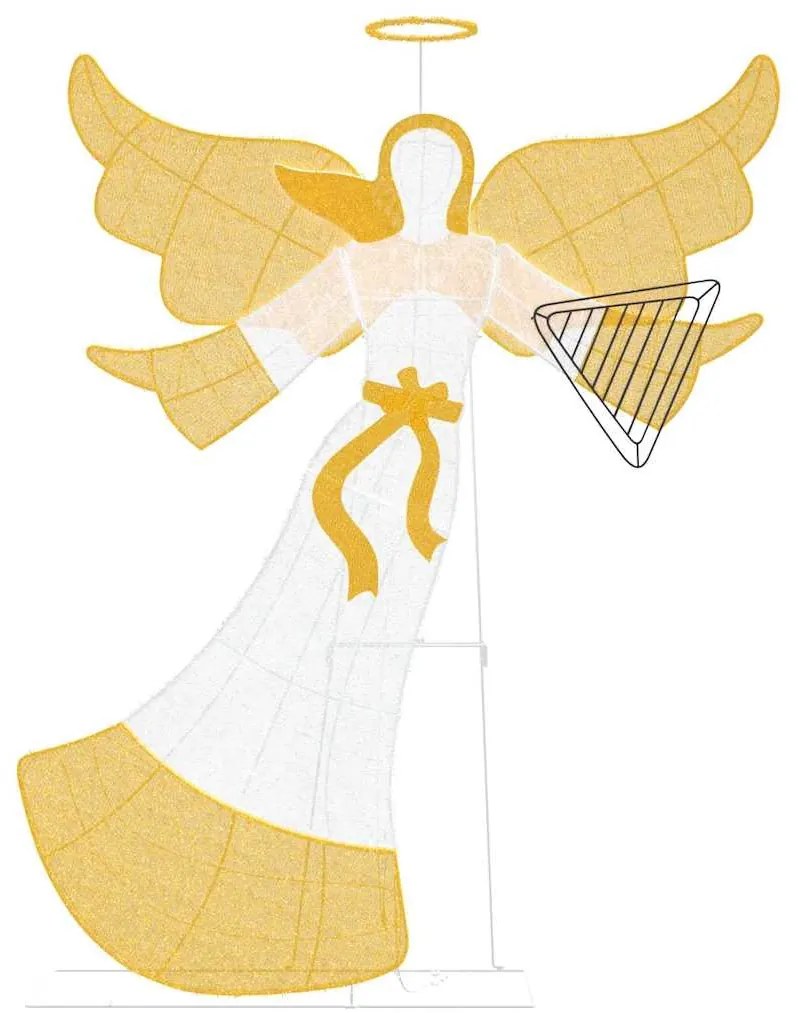 Világító szög Meleg fehér 116 x 29 x 158.5 cm Poliészter