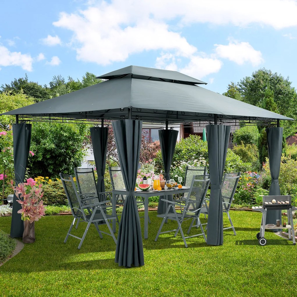 Deuba Topas kerti pavilon 4x3 m - antracit