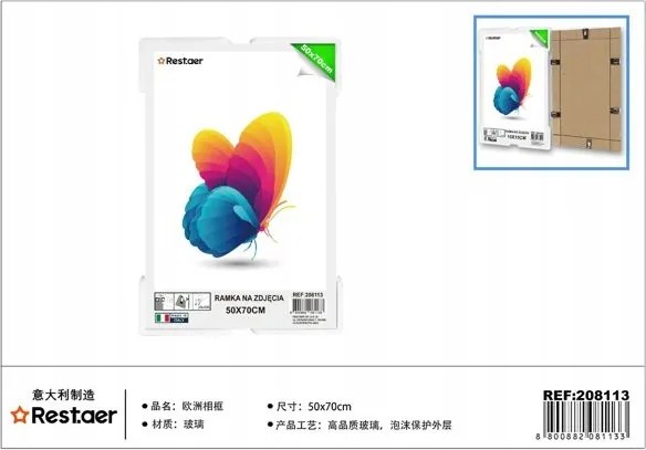 Képkeret 50x70cm Üveg Elegáns