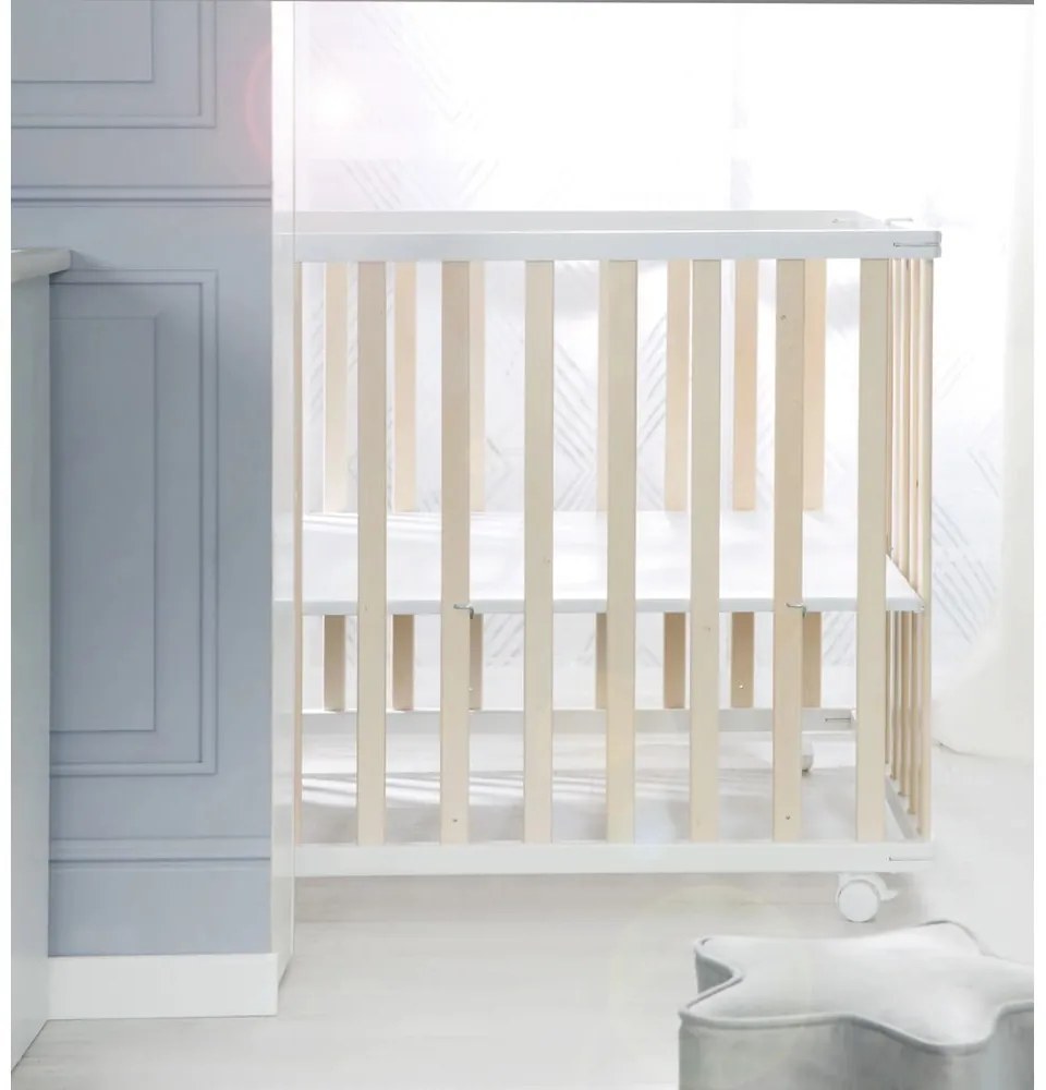 Fehér-natúr színű járóka 100x75 cm – Roba