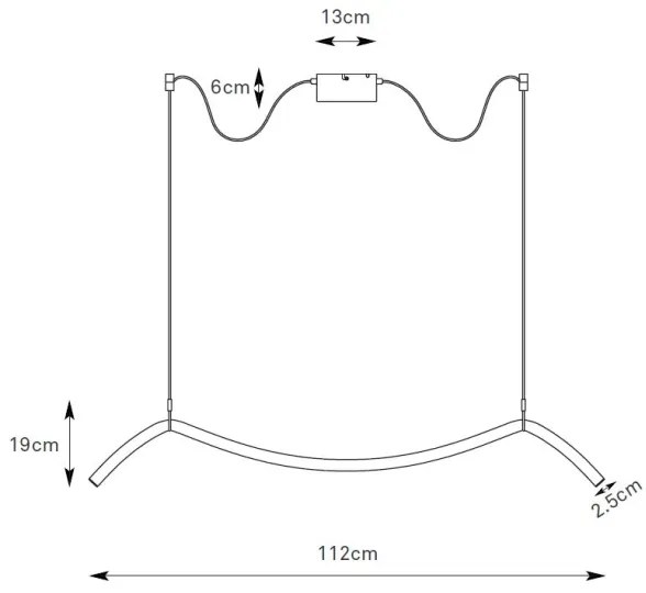 Markslöjd 108873 - Dimmelhető, kábelre szerelt MELT LED csillár LED/13W/230V fekete
