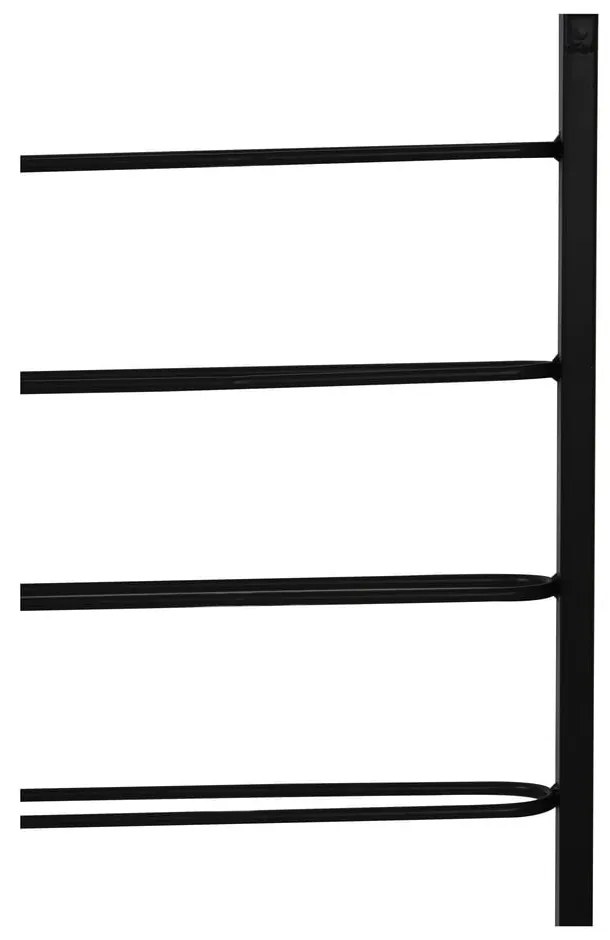 Fekete fali fém bortartó polcos állvány 42x120x6 cm Macaben – Light &amp; Living
