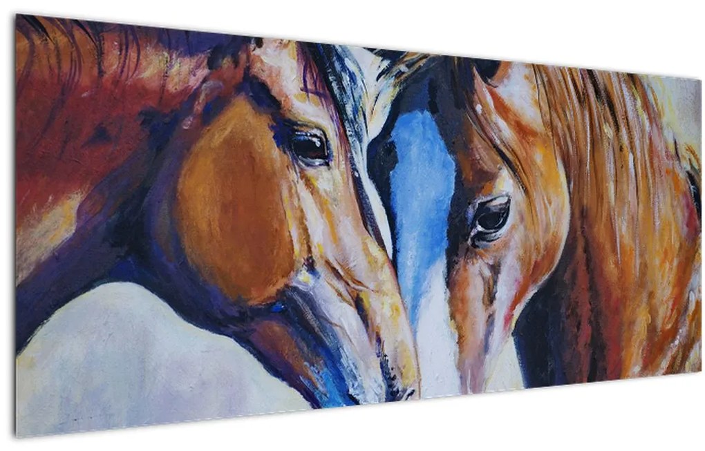 Kép - szerelmes lovak (120x50 cm)