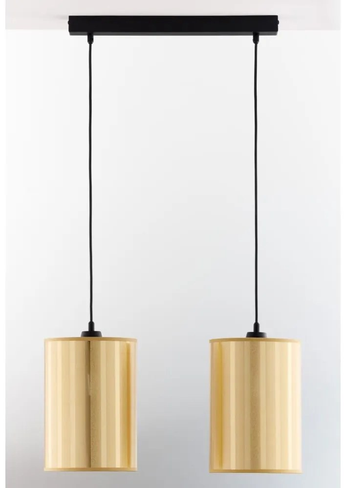 Jupiter 2091 - CORTINA kábeles függeszték 2xE27/15W/230V arany/fekete