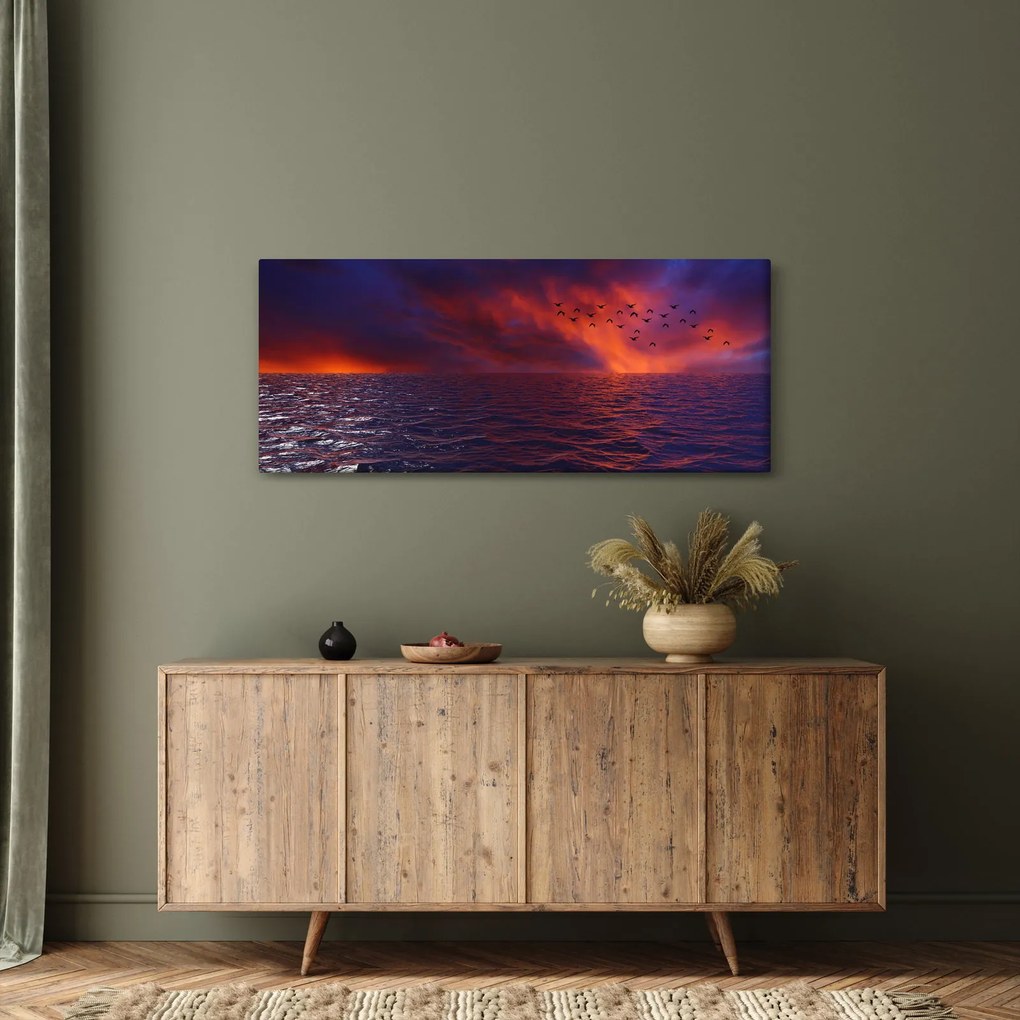 Tengeri kép a madarakkal (120x50 cm)