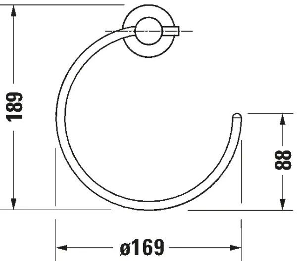 Duravit 99211000 - Fali törölközőtartó D-CODE fényes króm