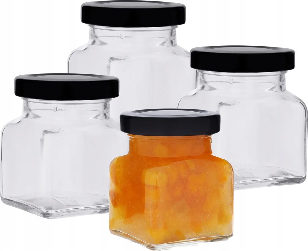 Befőttes üveg 120ml 24 darabos készlet Erős Tetők Fűszerekhez, Lekvárokhoz