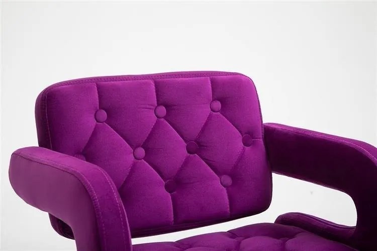 HR8403N Fukszia modern velúr szék arany lábbal