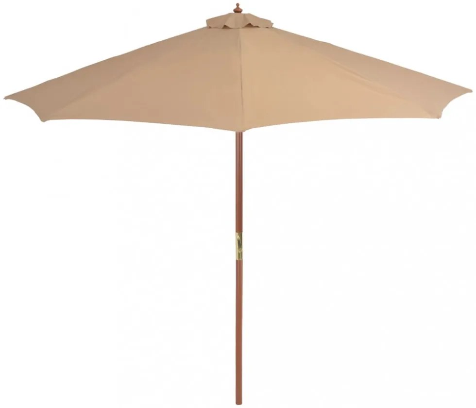 tópszínű kültéri napernyő farúddal 300 cm