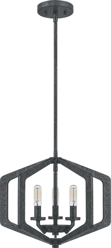 Quoizel klasszikus vintage függeszték vanguard fekete elsqz-vanguard-3p-ok