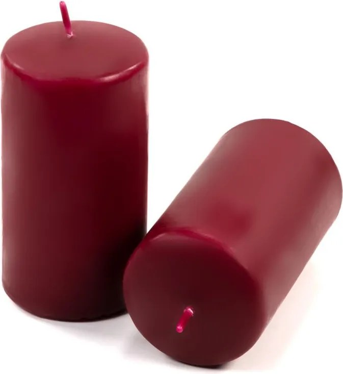 Gyertya készlet 11,5 cm Ø 6 cm 6 db bordó