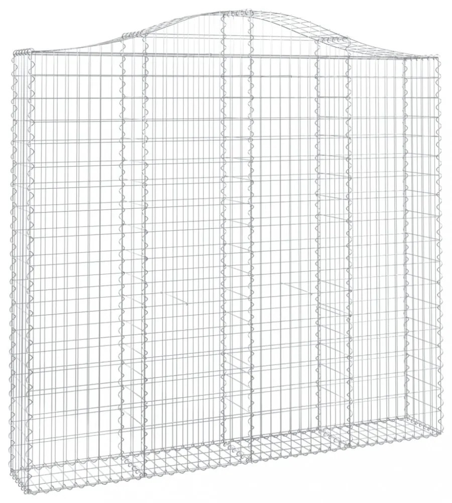 4 db íves horganyzott vas gabion kosár 200x30x180/200 cm