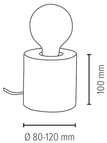 Spot-Light 76911151 - TRABO asztali lámpa 1xE27/25W/230V