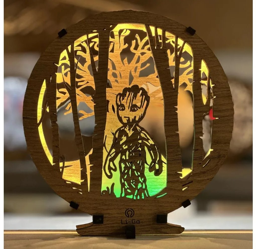 Li-Go 23613/DUB2 - LED fényerőszabályozható asztali dekoráció LED/12W/230V 20x22 cm tölgy