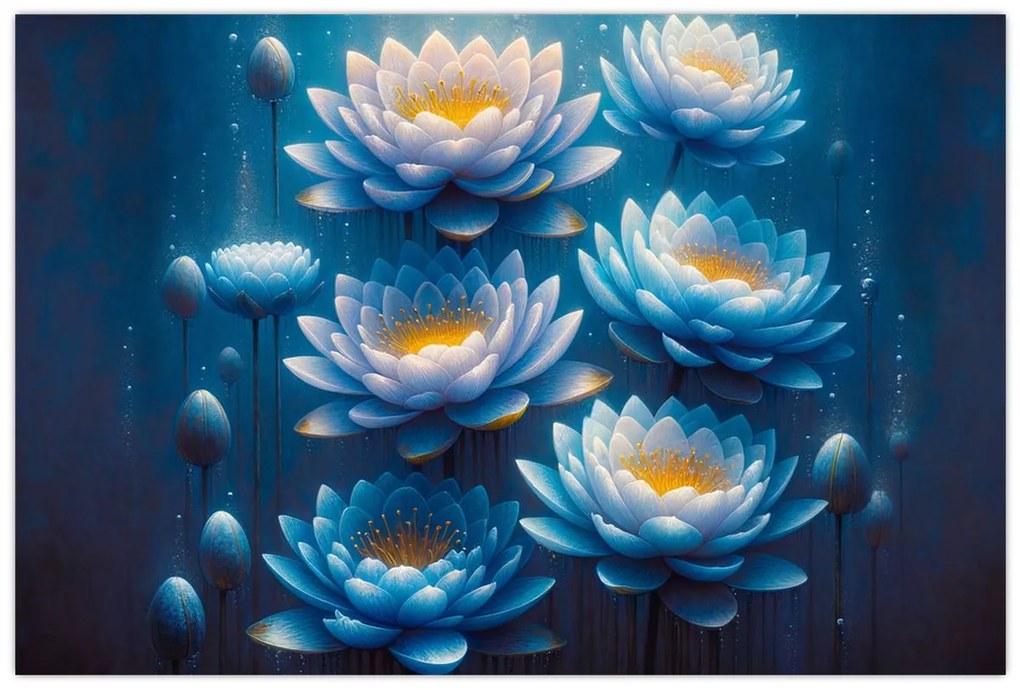 Kép - Tavirózsák a víz alatt (90x60 cm)