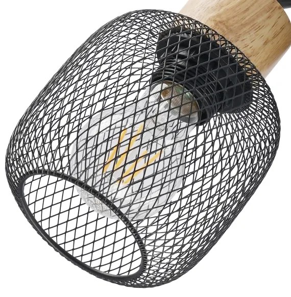 Brilagi - BASKLITE falra szerelhető spotlámpa 1xE27/15W/230V fa/fekete