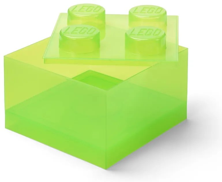 Zöld műanyag gyerek tárolódoboz 25x25x18 cm – LEGO®