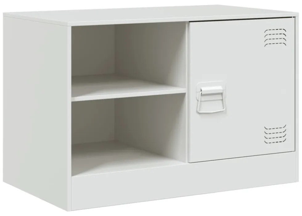 2 db fehér acél TV-szekrény 67 x 39 x 44 cm