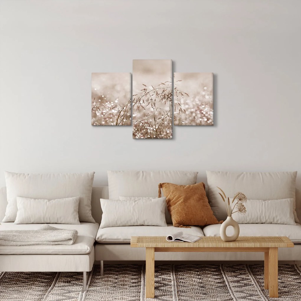 Kép - rét barna árnyalatokban (90x60 cm)