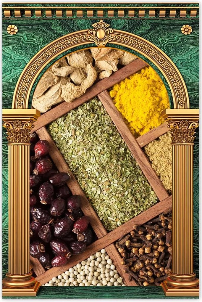 Poszterek 80x120 Fűszerek dobozban