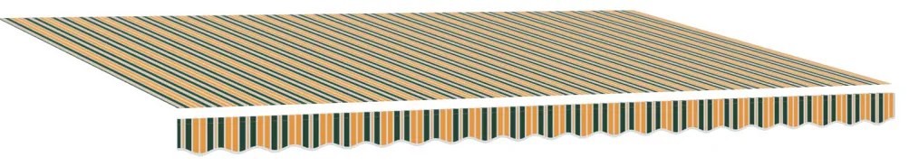 Automatikus Behúzható Napellenző Zöld és Sárga 500x300 cm