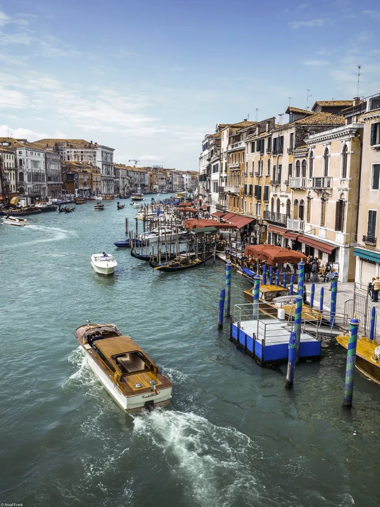 Poszter 30x40cm Híres Grand Canal a Rialto hídról, Assaf Frank
