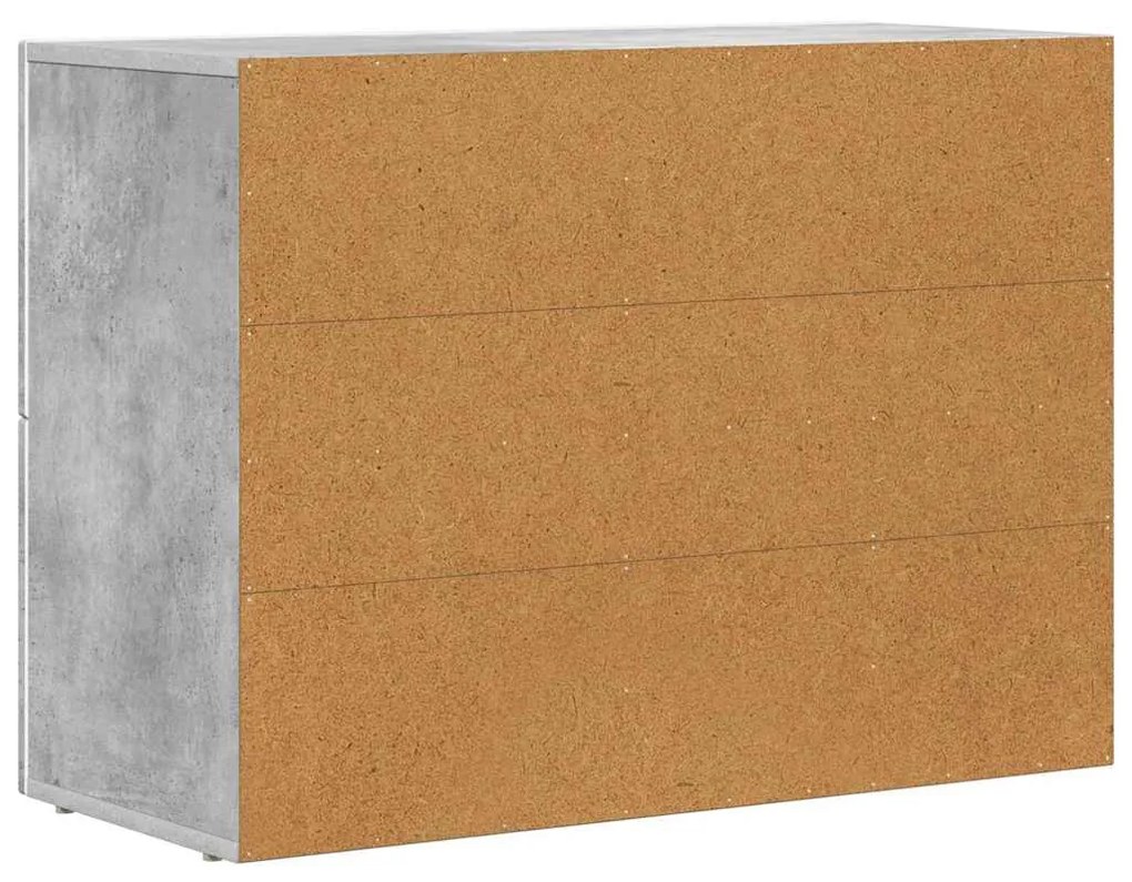 Széf Beton Szürke 80,5 x 35 x 59 cm Faanyag