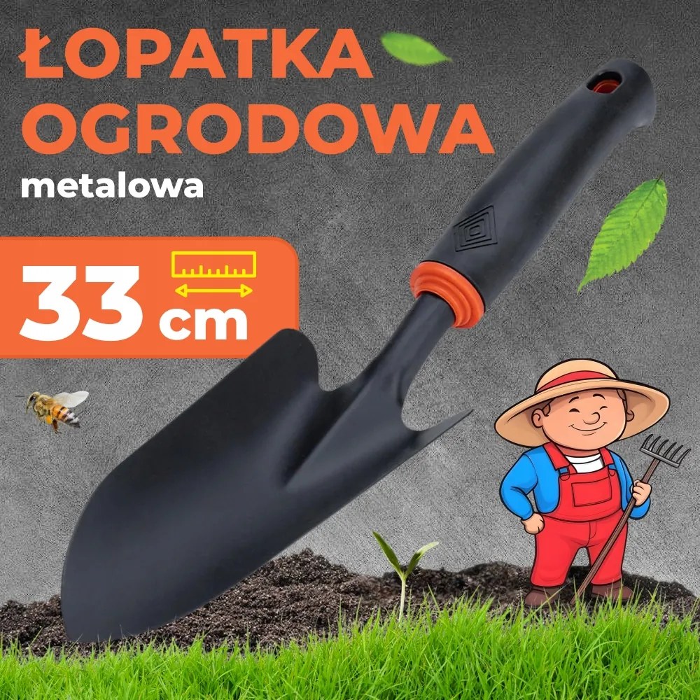 Acél Kerti Lapát Műanyag Nyéllel 33 cm