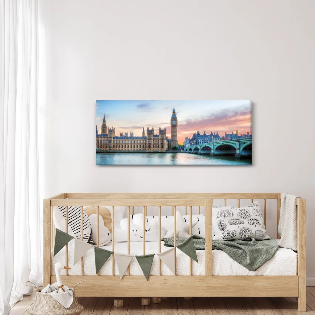 Kép - London pasztell színekben (120x50 cm)