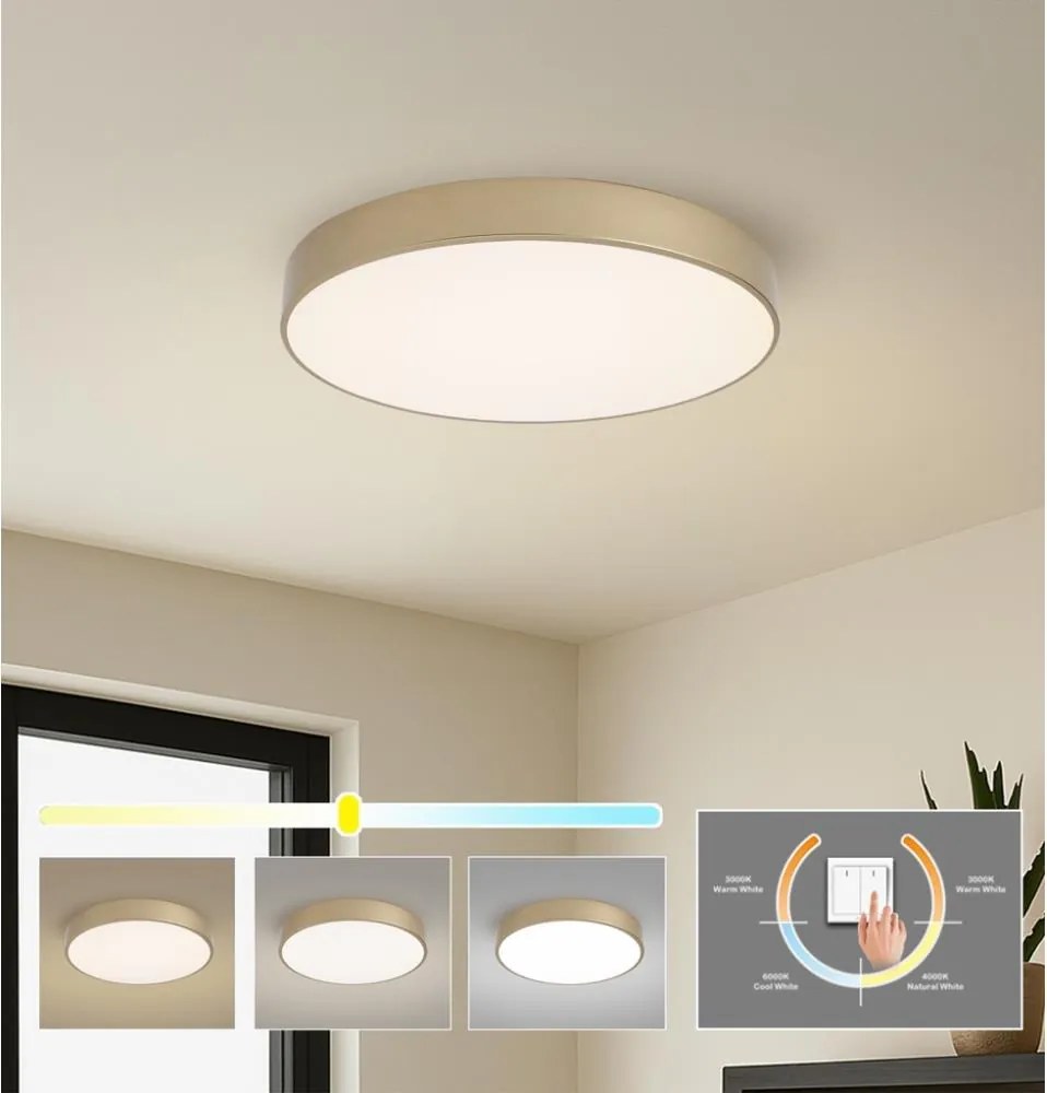 Brilagi - LED mennyezeti lámpa POOL LED/60W/230V 3000/4000/6000K átm. 50 cm aranyszínű