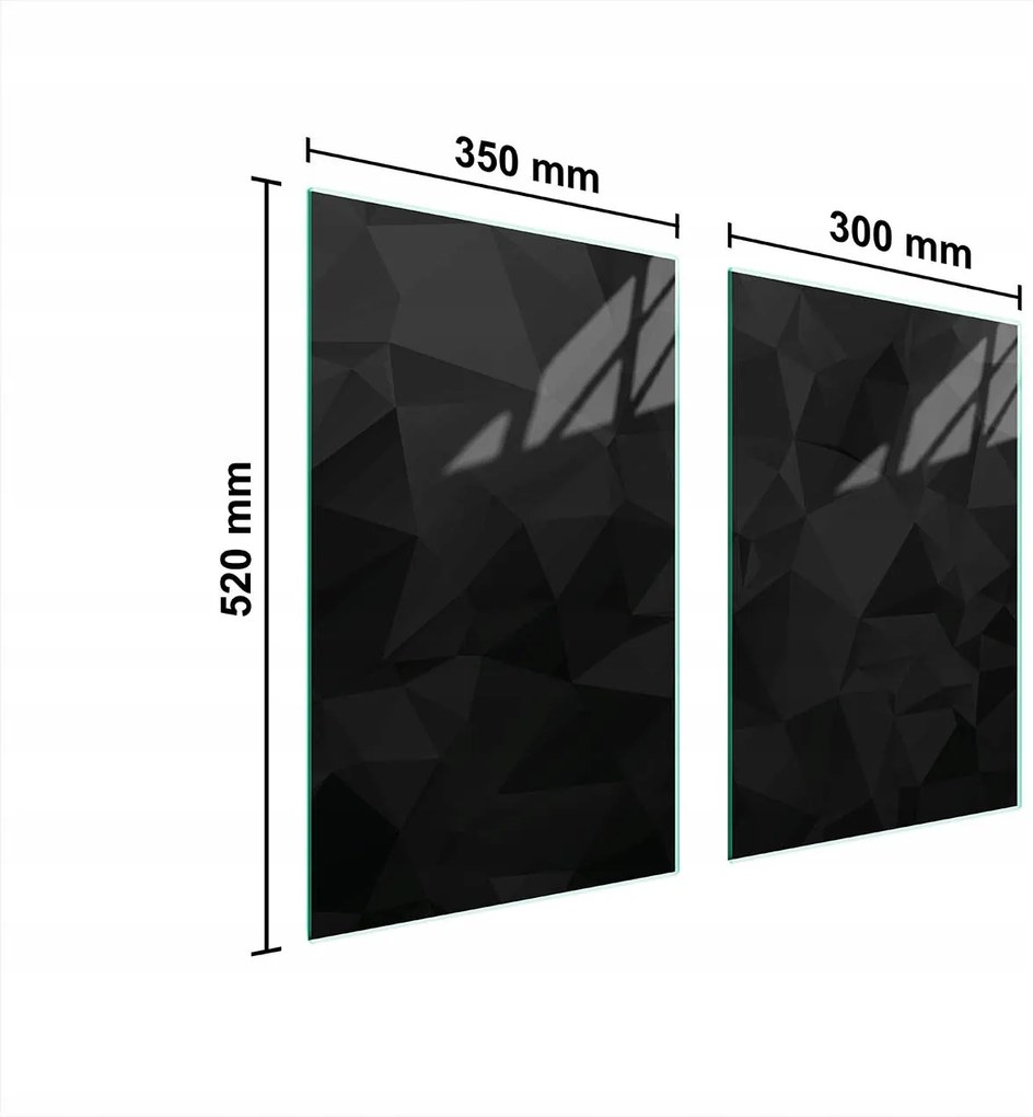 Üveg Konyhai Védőlap 65x52 Fekete