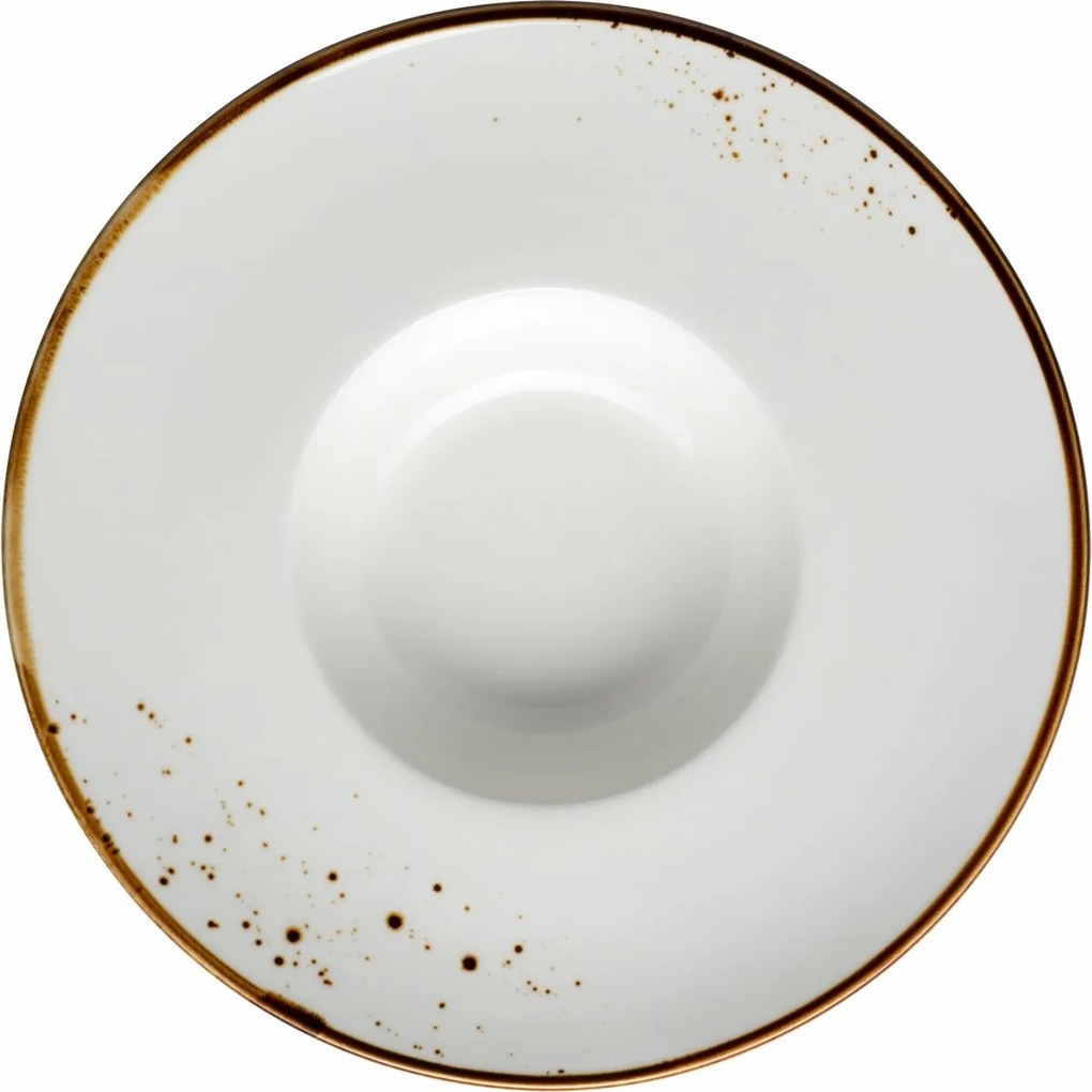 Mäser Gourmet tányér Pintar Fehér barna pöttyök 26cm
