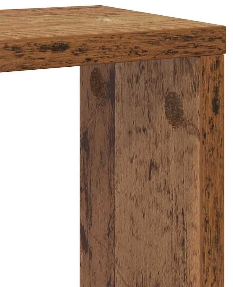 Fali Polcok polcokkal 2 pcs Régi fa 26 x 15 x 26 cm Faanyag