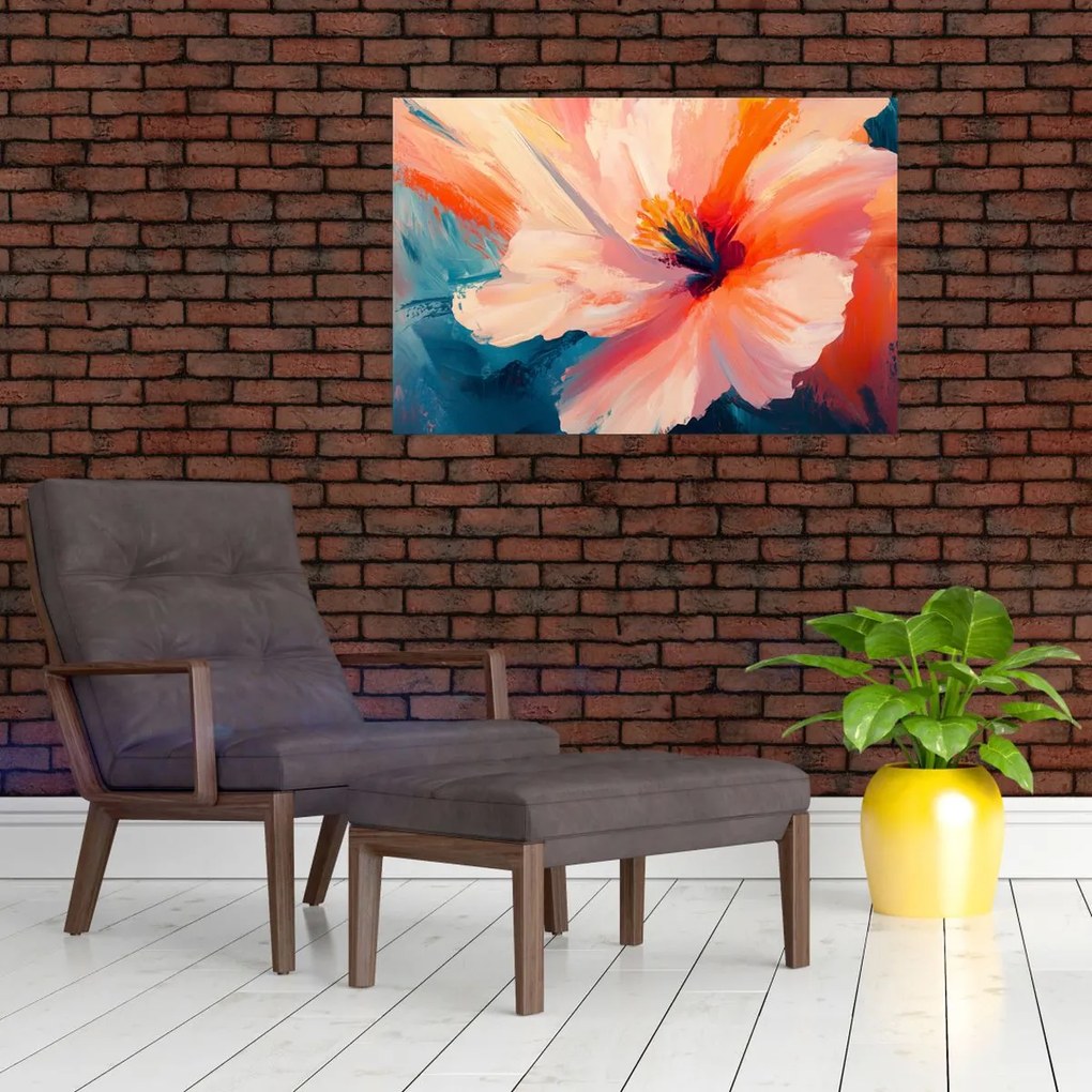 Kép - Festett virág (90x60 cm)