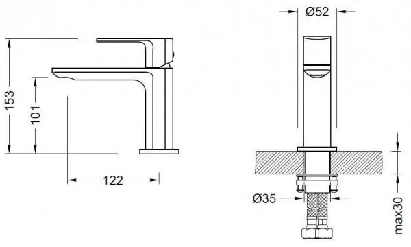 AREZZO design SPRINGFIELD 100 mosdó csaptelep AR-5031