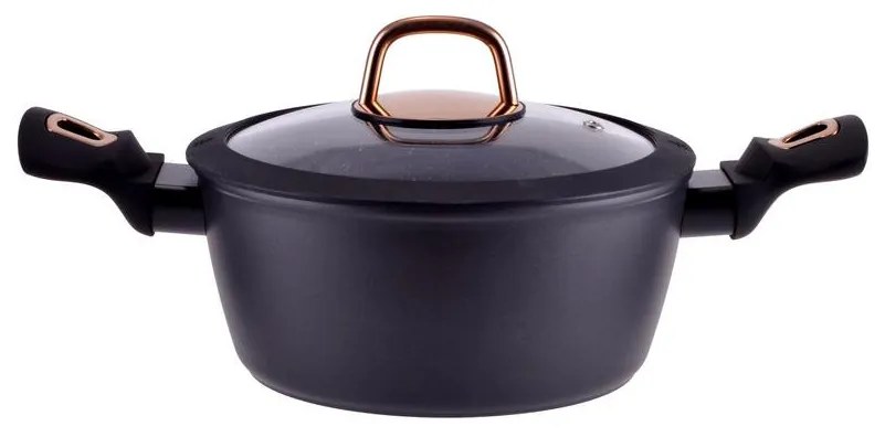 RCK Golden Line tapadásmentes alumínium lábas üvegfedővel 20cm, 3,2L, indukciós 10430