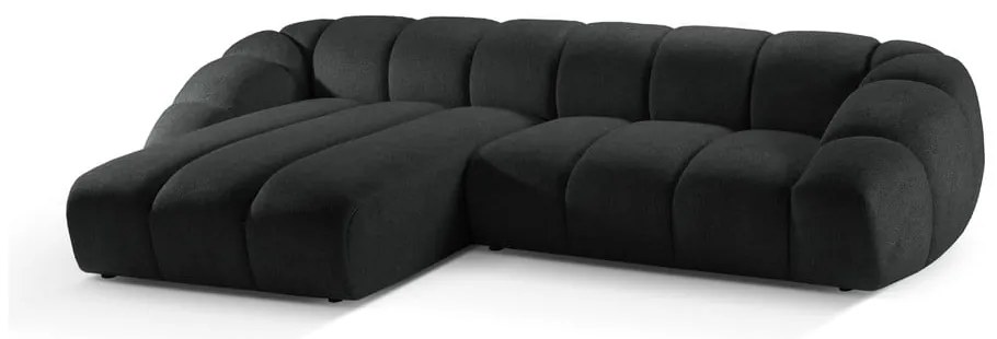 Fekete sarokkanapé (bal oldali) Diana – Micadoni