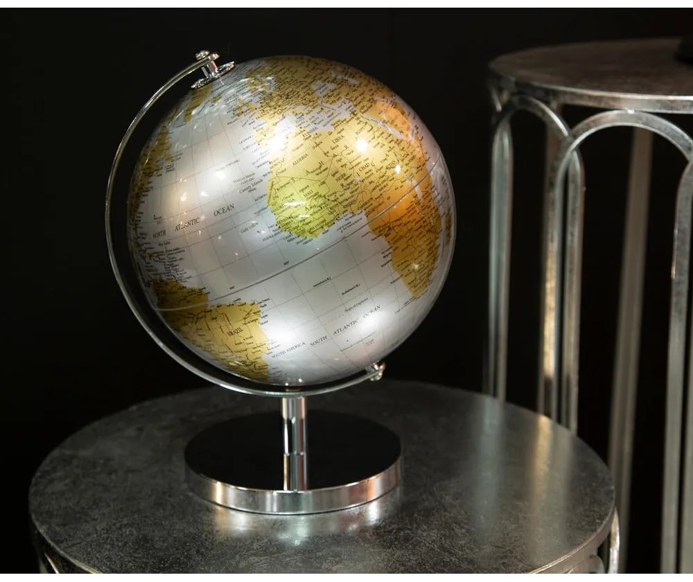 Globe ezüst-aranyszínű asztali dekoráció, magasság 28 cm - Mauro Ferretti