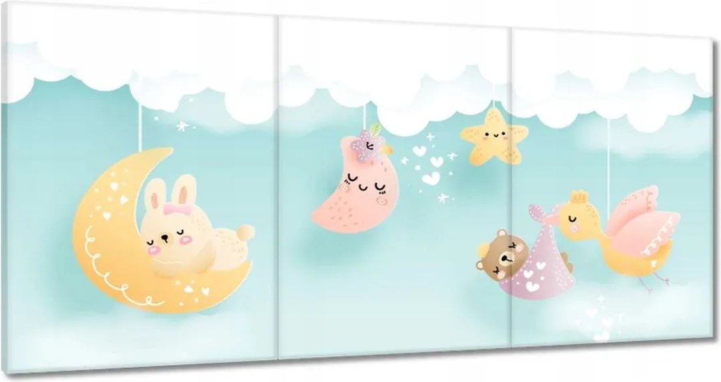 Vászonkép 60x30 Aranyos alvó állatok