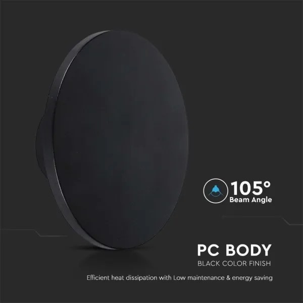 LED Kültéri fali lámpa LED/12W/230V 4000K IP65 fekete