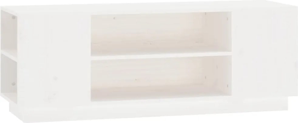 vidaXL fehér tömör fenyőfa TV-szekrény 110 x 35 x 40,5 cm