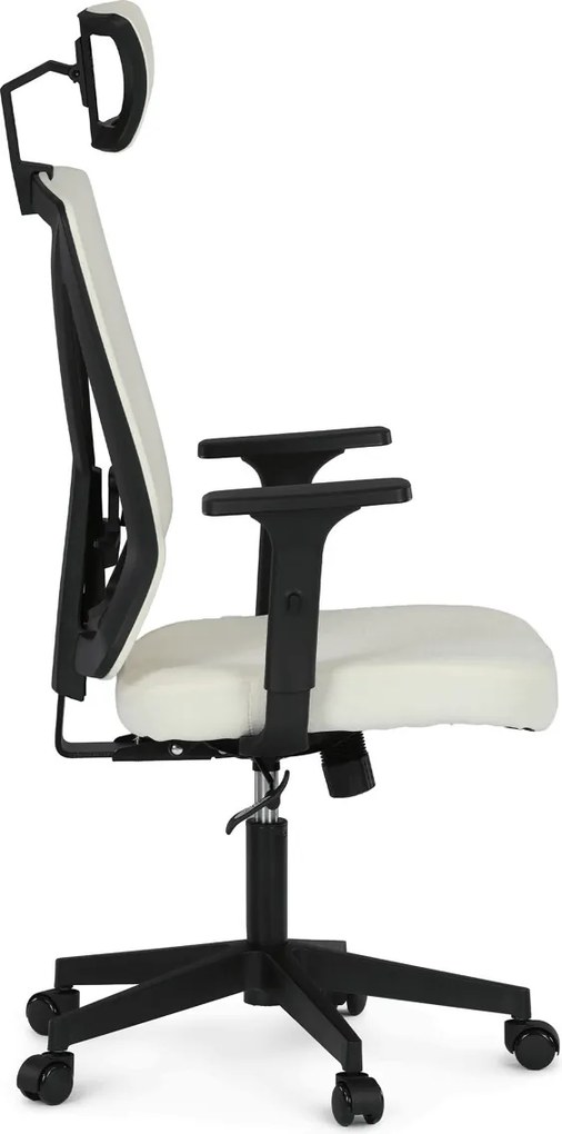 KA-W3137 bézs szövet irodai szék hinta mechanizmussal