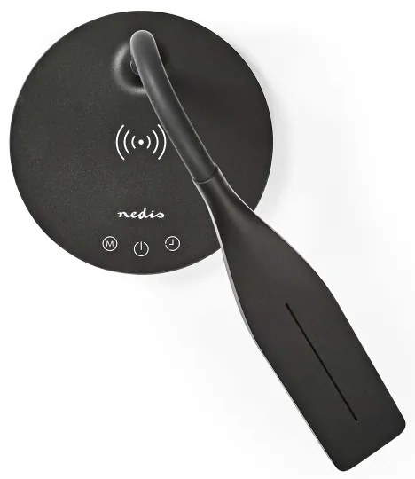 Nedis LTLGQ4M2BK - Dimmelhető lámpa vezeték nélküli töltéssel Qi LED/5,5W/230V 2700-6500K