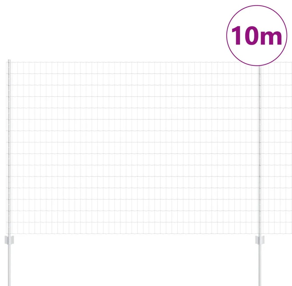 Kerti Kerítés Készlet 2 darab Horganyzott acél 10x1.5 m Tartós