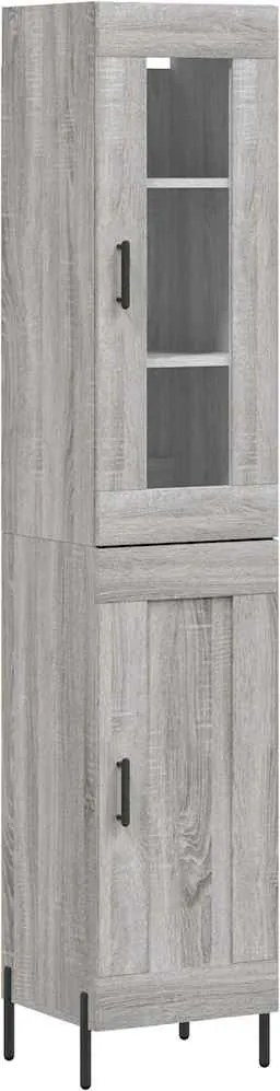 vidaXL szürke sonoma szerelt fa magasszekrény 34,5 x 34 x 180 cm