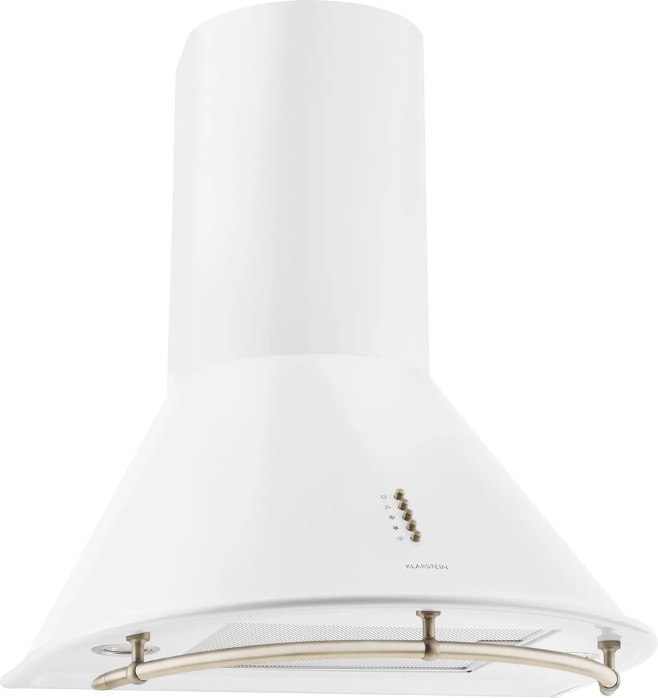 Klarstein Lumio Primo, retro kéményes páraelszívó, 60 cm, 430 m³/ó, fehér