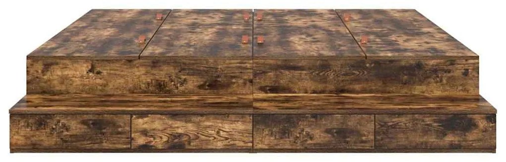 Ágykeret tárolóval Füstölt tölgy 236.5 x 180 x 31.5 cm Faanyag